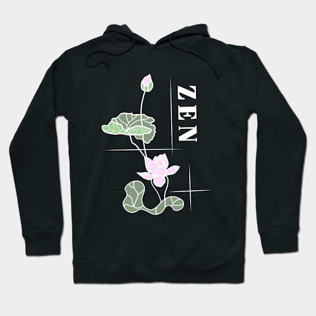 Zen Lotus Meditation Hoodie by DesignTree